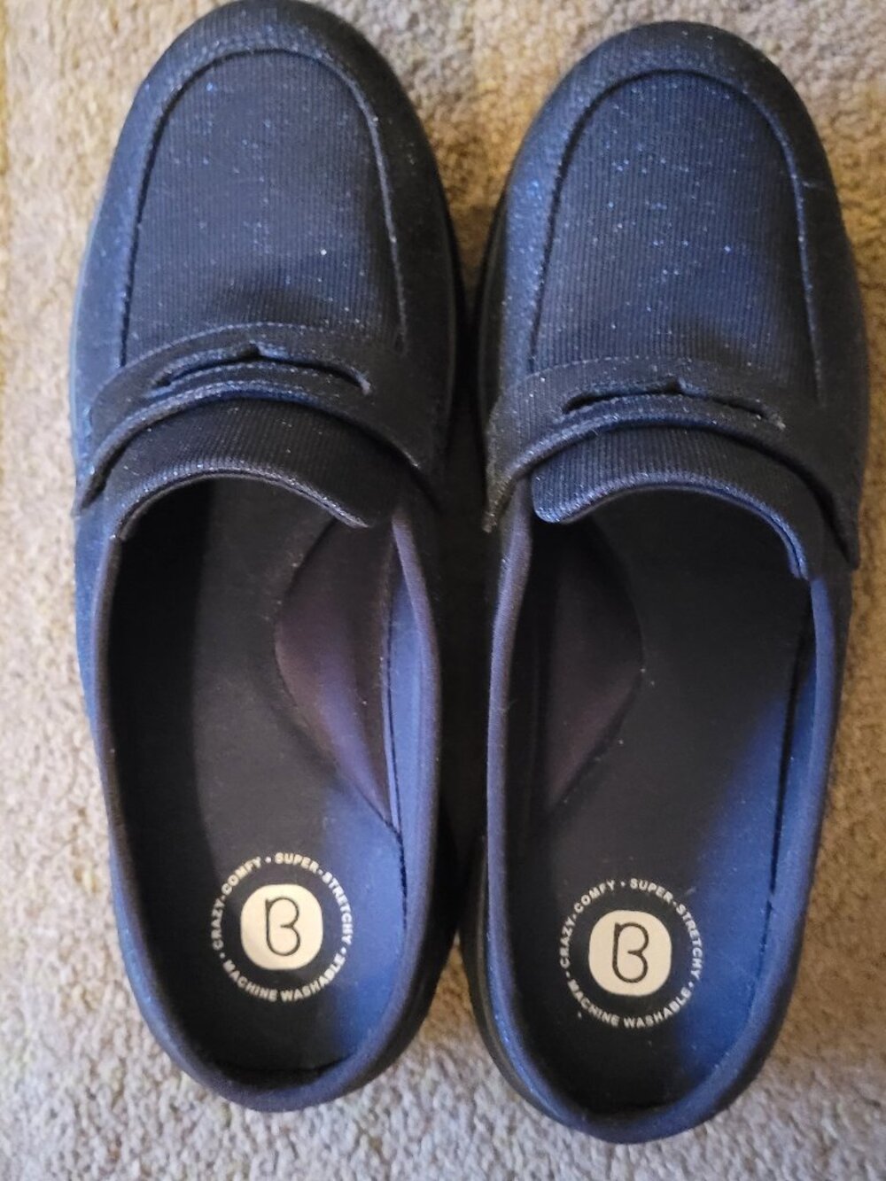 Bzees Georgia Women's Washable Sparkle Knit Mule Navy Womens 8.5W